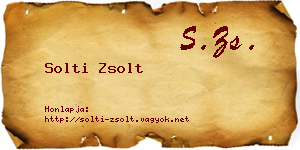 Solti Zsolt névjegykártya